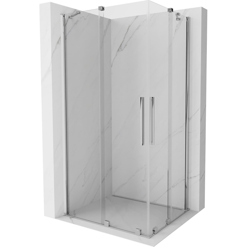 Mexen Velar Duo Sliding Shower Cabin 100 x 90 cm, Transparent, Chrome - 871-100-090-02-01