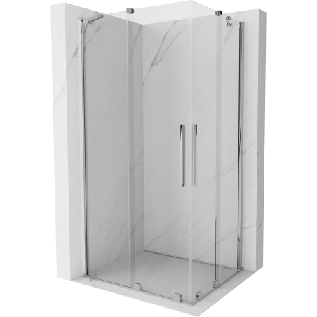 Mexen Velar Duo sliding shower enclosure 100 x 90 cm, transparent, chrome - 871-100-090-02-01