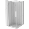 Mexen Velar Duo extendable shower cubicle 80 x 80 cm, transparent, white - 871-080-080-02-20