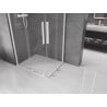 Mexen Velar Duo sliding shower cabin 90 x 80 cm, transparent, white - 871-090-080-02-20