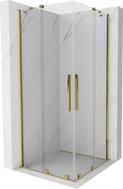 Mexen Velar Duo sliding shower cabin 80 x 80 cm, transparent, gold - 871-080-080-02-50