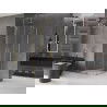 Mexen Velar Duo extendable shower cubicle 80 x 80 cm, transparent, gold - 871-080-080-02-50
