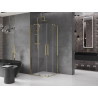 Mexen Velar Duo sliding shower cabin 80 x 80 cm, transparent, gold - 871-080-080-02-50