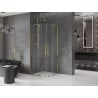 Mexen Velar Duo Sliding Shower Enclosure 90 x 90 cm, Transparent, Gold - 871-090-090-02-50