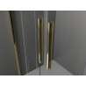 Mexen Velar Duo sliding shower cabin 90 x 90 cm, transparent, gold - 871-090-090-02-50