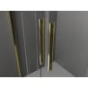 Mexen Velar Duo Sliding Shower Enclosure 90 x 90 cm, Transparent, Gold - 871-090-090-02-50