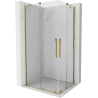 Mexen Velar Duo extendable shower cubicle 90 x 80 cm, transparent, gold - 871-090-080-02-50