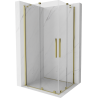 Mexen Velar Duo Sliding Shower Enclosure 90 x 80 cm, Transparent, Gold - 871-090-080-02-50