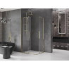 Mexen Velar Duo sliding shower cabin 90 x 80 cm, transparent, gold - 871-090-080-02-50