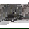 Mexen Velar Duo extendable shower cubicle 90 x 80 cm, transparent, gold - 871-090-080-02-50