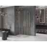 Mexen Velar Duo sliding shower cabin 90 x 80 cm, transparent, gold - 871-090-080-02-50