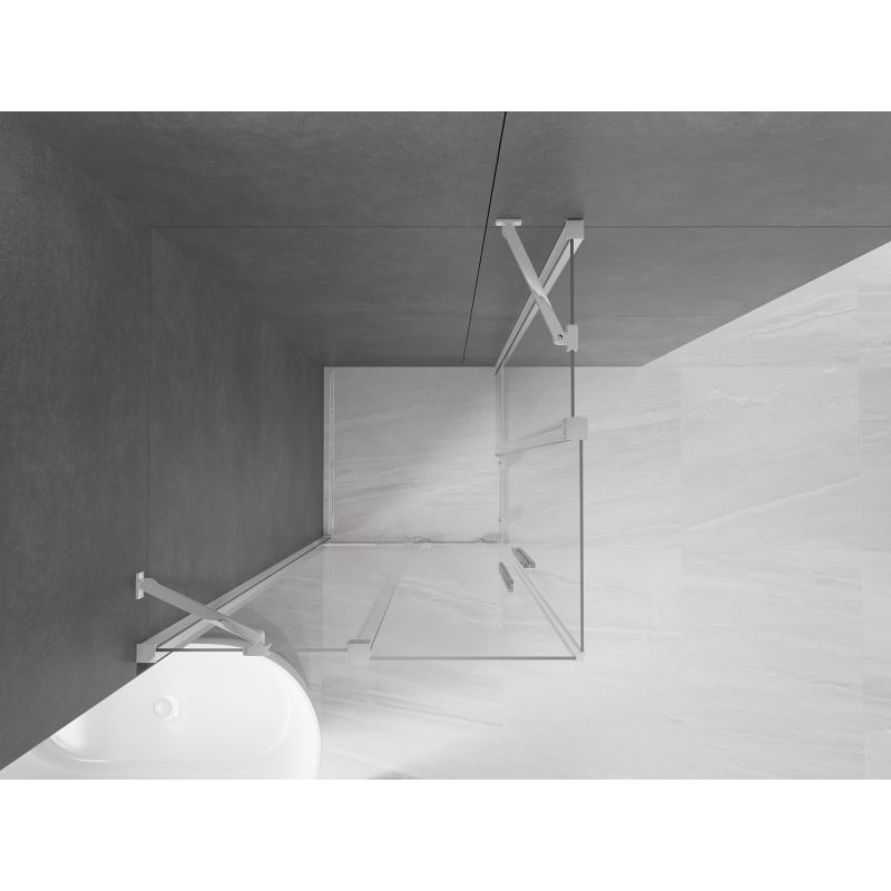 Mexen Velar Duo Sliding Shower Cabin 90 x 90 cm, Transparent, Chrome - 871-090-090-02-01