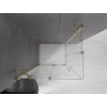 Mexen Velar Duo sliding shower cabin 90 x 80 cm, transparent, gold - 871-090-080-02-50