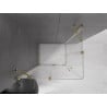 Mexen Velar Duo Sliding Shower Enclosure 100 x 90 cm, Transparent, Gold - 871-100-090-02-50