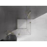Mexen Velar Duo sliding shower cabin 100 x 100 cm, transparent, gold - 871-100-100-02-50