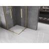Mexen Velar Duo Sliding Shower Enclosure 90 x 90 cm, Transparent, Brushed Gold - 871-090-090-02-55
