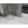 Mexen Velar Duo Sliding Shower Enclosure 90 x 90 cm, Transparent, Brushed Gold - 871-090-090-02-55