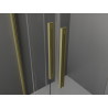 Mexen Velar Duo sliding shower cabin 100 x 100 cm, transparent, brushed gold - 871-100-100-02-55