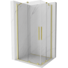 Mexen Velar Duo sliding shower cabin 100 x 90 cm, transparent, brushed gold - 871-100-090-02-55