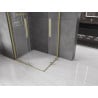 Mexen Velar Duo sliding shower cabin 100 x 90 cm, transparent, brushed gold - 871-100-090-02-55