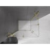 Mexen Velar Duo sliding shower cabin 100 x 90 cm, transparent, brushed gold - 871-100-090-02-55