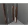 Mexen Velar Duo sliding shower cabin 80 x 80 cm, transparent, rose gold - 871-080-080-02-60
