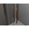 Mexen Velar Duo sliding shower enclosure 90 x 90 cm, transparent, pink gold - 871-090-090-02-60