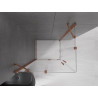 Mexen Velar Duo Sliding Shower Cabin 90 x 80 cm, Transparent, Rose Gold - 871-090-080-02-60