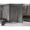 Mexen Velar Duo sliding shower cabin 80 x 80 cm, transparent, rose gold - 871-080-080-02-60
