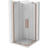 Mexen Velar Duo Sliding Shower Cabin 80 x 80 cm, Transparent, Brushed Copper - 871-080-080-02-65