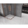 Mexen Velar Duo sliding shower cabin 90 x 90 cm, transparent, brushed copper - 871-090-090-02-65
