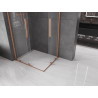 Mexen Velar Duo sliding shower cabin 90 x 80 cm, transparent, brushed copper - 871-090-080-02-65