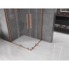Mexen Velar Duo sliding shower cabin 90 x 80 cm, transparent, brushed copper - 871-090-080-02-65