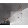 Mexen Velar Duo sliding shower cabin 90 x 80 cm, transparent, brushed copper - 871-090-080-02-65