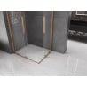 Mexen Velar Duo extendable shower cubicle 100 x 90 cm, transparent, brushed copper - 871-100-090-02-65