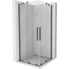 Mexen Velar Duo sliding shower cabin 80 x 80 cm, transparent, brushed gun gray - 871-080-080-02-66