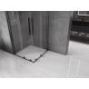 Mexen Velar Duo Sliding Shower Enclosure 90 x 90 cm, Transparent, Brushed Gun Gray - 871-090-090-02-66