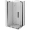 Mexen Velar Duo sliding shower cabin 100 x 90 cm, transparent, brushed gun gray - 871-100-090-02-66