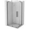 Mexen Velar Duo sliding shower enclosure 100 x 90 cm, transparent, brushed gun gray - 871-100-090-02-66