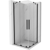 Mexen Velar Duo extendable shower cubicle 80 x 80 cm, transparent, black - 871-080-080-02-70