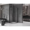 Mexen Velar Duo Sliding Shower Cabin 80 x 80 cm, Transparent, Black - 871-080-080-02-70
