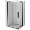 Mexen Velar Duo sliding shower cabin 90 x 80 cm, transparent, black - 871-090-080-02-70