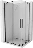 Mexen Velar Duo extendable shower cubicle 100 x 90 cm, transparent, black - 871-100-090-02-70
