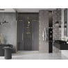 Mexen Velar Duo sliding shower door 140 cm, transparent, brushed gold - 871-140-000-02-55