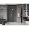 Mexen Velar Duo sliding shower doors 160 cm, transparent, brushed gold - 871-160-000-02-55