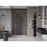Mexen Velar Duo Sliding Shower Doors 140 cm, Transparent, Brushed Copper - 871-140-000-02-65