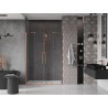 Mexen Velar Duo Sliding Shower Doors 160 cm, Transparent, Brushed Copper - 871-160-000-02-65