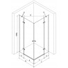 Mexen Roma Duo Shower Cabin Hinged 70 x 70 cm, Transparent, Chrome - 854-070-070-02-00