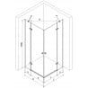 Mexen Roma Duo hinged shower cubicle 80 x 70 cm, Transparent, Chrome - 854-080-070-02-00