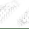 Mexen Roma Duo hinged shower cubicle 90 x 80 cm, Transparent, Black + shower tray Flat - 854-090-080-70-02-4010B